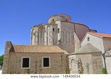 St Donatus Church the largest pre-Romanesque building in Croatia was constructed in the 9th and 10th centuries.
