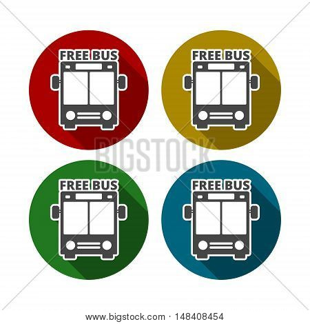 Bus free sign icon. Public transport symbol