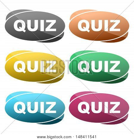 Quiz sign icon. Questions and answers game symbol