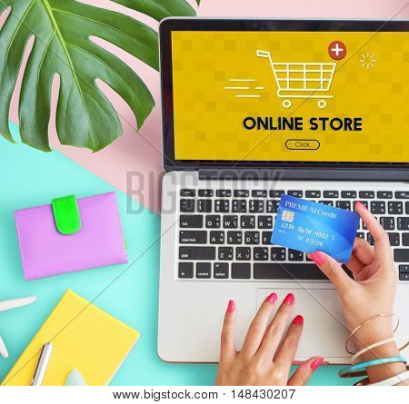Add Cart Buy Now Online Commerce Graphic Concept