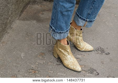 Detail Of Shoes During Milan Fashion Week