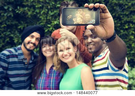 Groupie Together Teamwork Connection College Concept