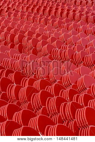 The Red tile element wall of roof.