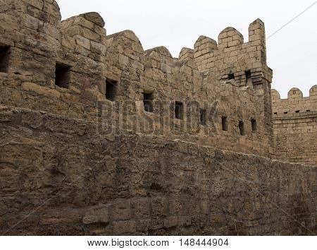 The walls surrounding the old city - Icheri sheher Baku Azerbaijan