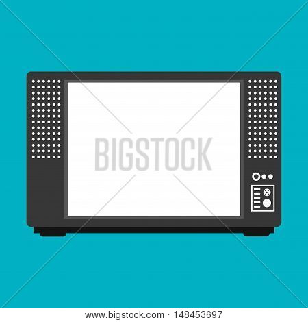 tv retro vintange black isolated vector illustration eps 10