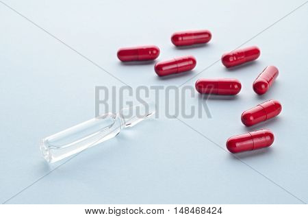 Pills Capsules And Ampoule