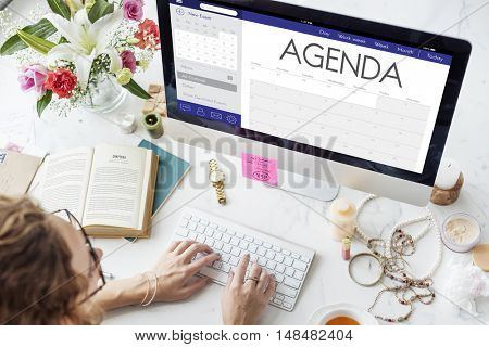 Schedule Calendar Agenda Reminder Personal Organizer Concept