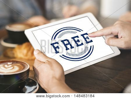 Free Sale Sign Advertisement Concept