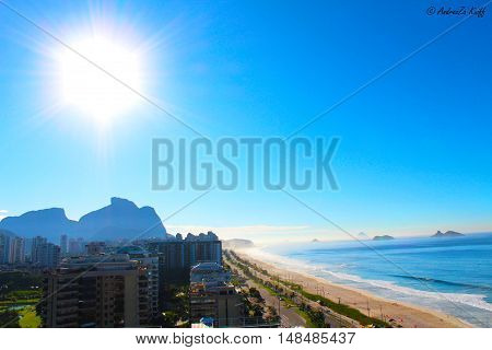 Amazing city on the nature and sky