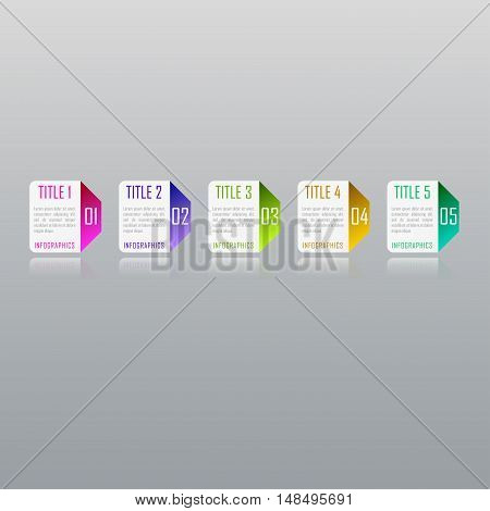 Infographic business concept with 5 options, parts, steps. Infographic design template and marketing icons