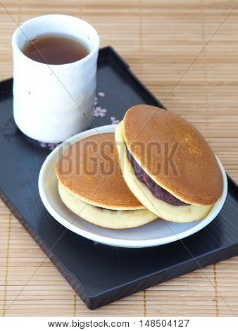 Dorayaki Japanese traditional red -bean pancake dessert