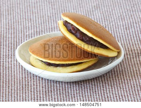 Dorayaki Japanese traditional red - bean pancake dessert