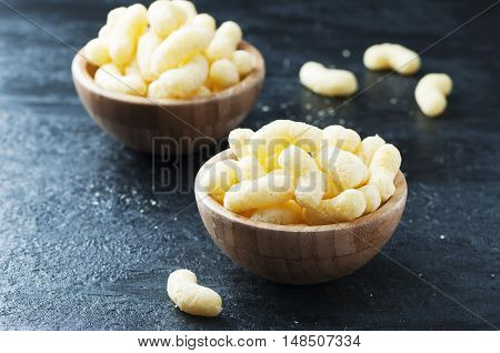 Corn Sticks On The Black Table