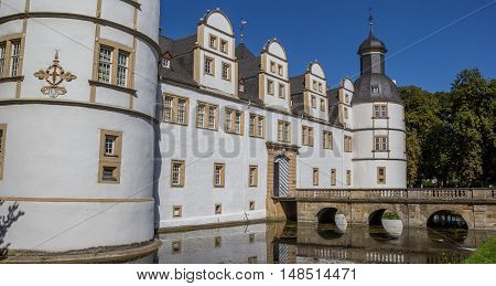Bridge Leading To The Neuhaus Castle In Paderborn