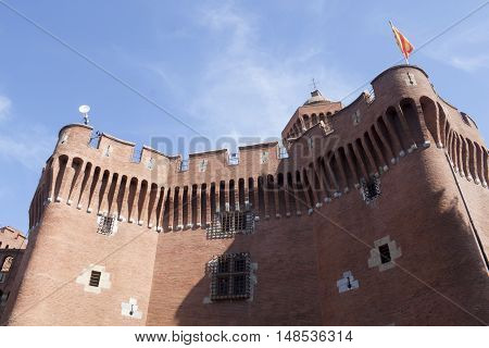 Castle Of Perpignan And The Tower In Summer In France