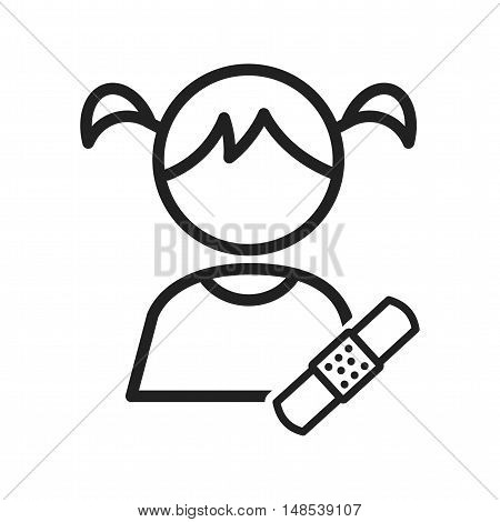 Kids, medical, bandaid icon vector image. Can also be used for kids. Suitable for web apps, mobile apps and print media.