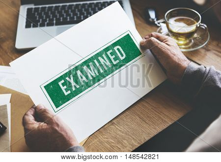 Examined Authorised Certified Verified Approve Concept
