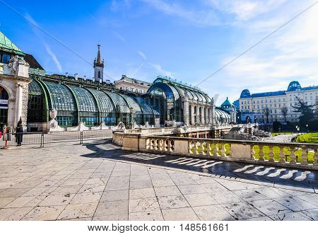 Hdr Palmenhaus Schoenbrunn In Wien