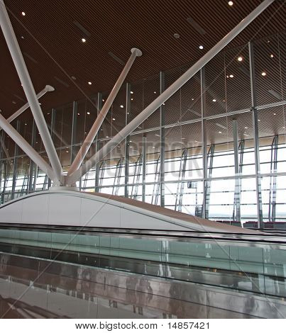 Interior architecture aeroporto con tapis roulant KLIA Malaysia
