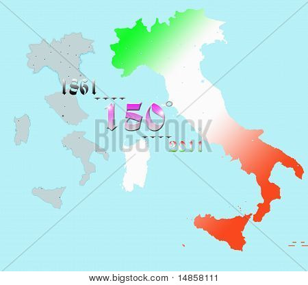 Italy. 150° Anniversary Unity
