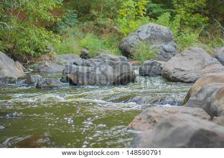 rocky canyon on the river Tikich Mountain near the village of Buki