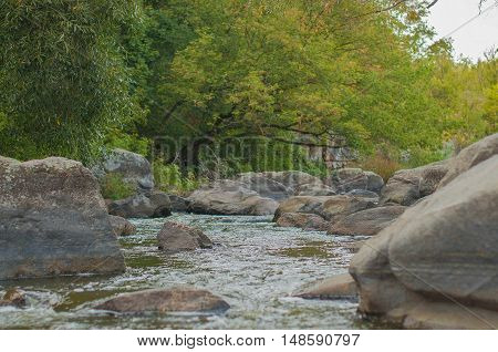 rocky canyon on the river Tikich Mountain near the village of Buki