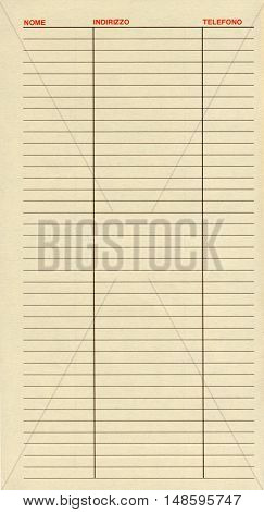 Blank Address Book