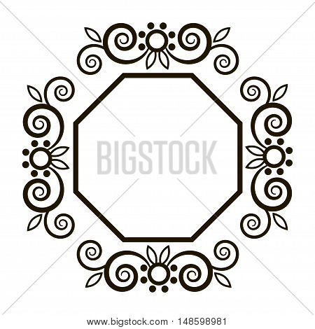 Frame vintage. Antique vintage frame isolated on white for design