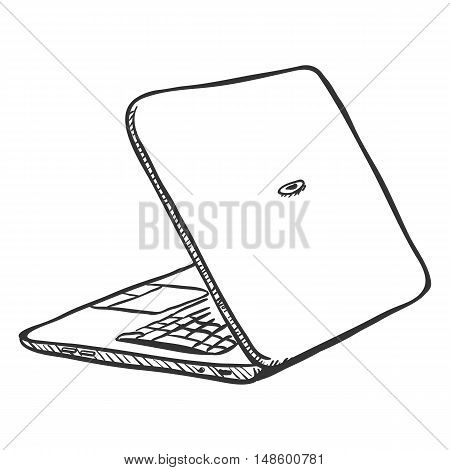 Vector Single Sketch Laptop