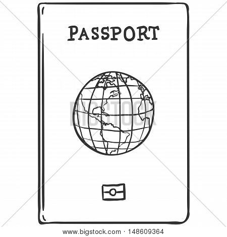 Vector Single Sketch Passport