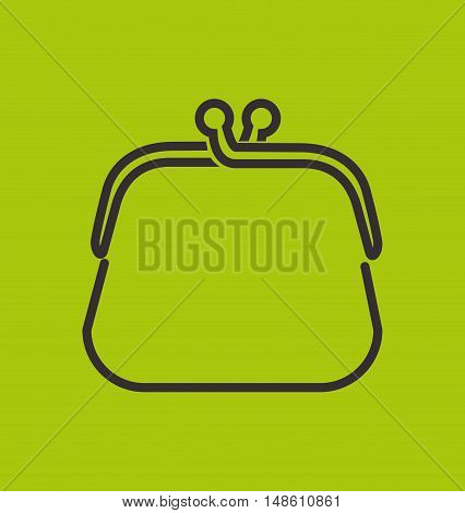 purse white money currency isolated vector illustration eps 10