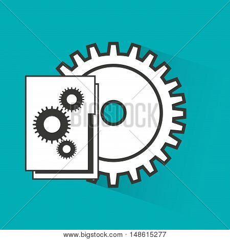 big data center flat icons vector illustration design