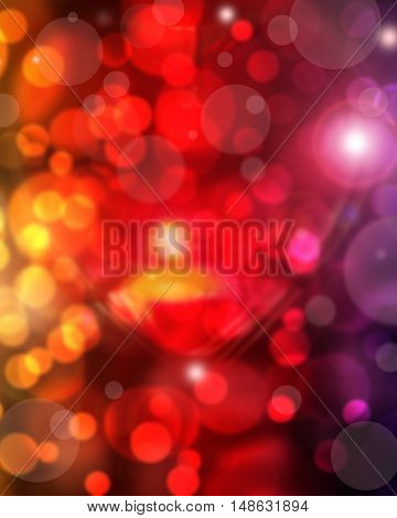 red heart on shining background . holiday card.