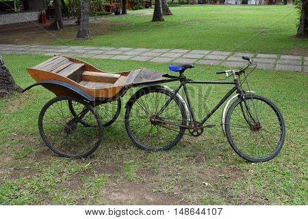 cyclo vehicle for decorating in landscaping park