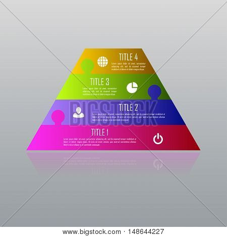 Modern design infographic mosaic template. Infographic puzzle template can be used for web design, banner, illustration, presentation