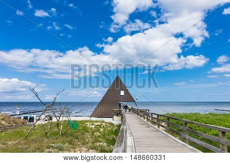 The pier in Koserow on the island Usedom (Germany).