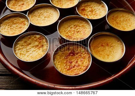 Custard Creme Caramel Flan dessert bain marie oven cooked