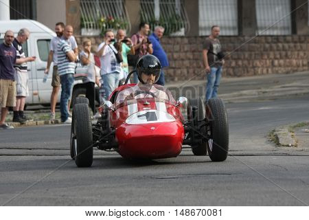 BELGRADE,SERBIA - SEPTEMBER 10, 2016: Oldtimer formula at the commercial race of old cars in memory of formula 1 race held on the same place in 1939 two days after the beginning of Second World War when the famous Italian driver Tazio Nuvolari won