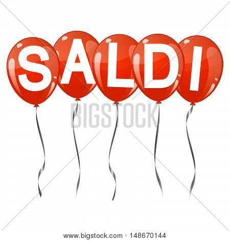 Colored Balloons With Text Saldi