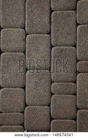 Stone tile floor paving fragment - Texture of old rock