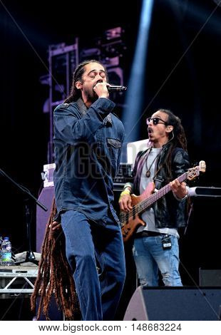 Jamaican reggae artist Damian Marley performing live on stage at Bestival Festival,  September 9th 2016, Isle of Wight, UK
