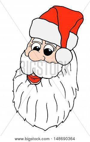 Santa Claus Face Vector Photo Free Trial Bigstock