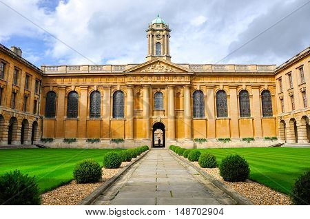 Oxford, UK - September 10, 2011: Inside Oxford university, one of most famous university in the world