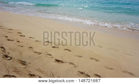 exotic natural beach on sal island in kape verde