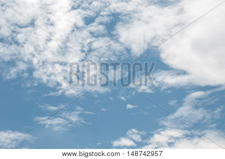 sky blue and white clouds background, day light