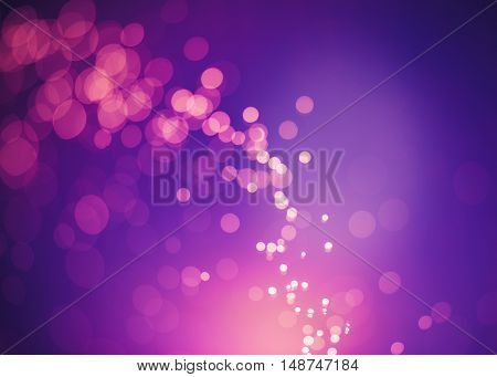 Blue Festive Christmas elegant abstract background with bokeh lights and stars