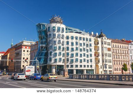 Prague, Czech Republic, September 20, 2011: Dancing House - Modern Building Designed By Vlado Miluni
