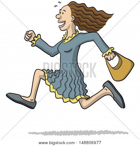 Illustration Of A Woman Running