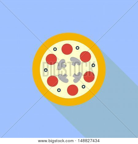 Icon pizza. Vector illustration.