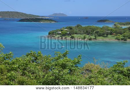 Island vista in the Caribbean near St. Johni